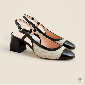 J. Crew Layne Cap Toe Heels in Spanish Canvas Size 9